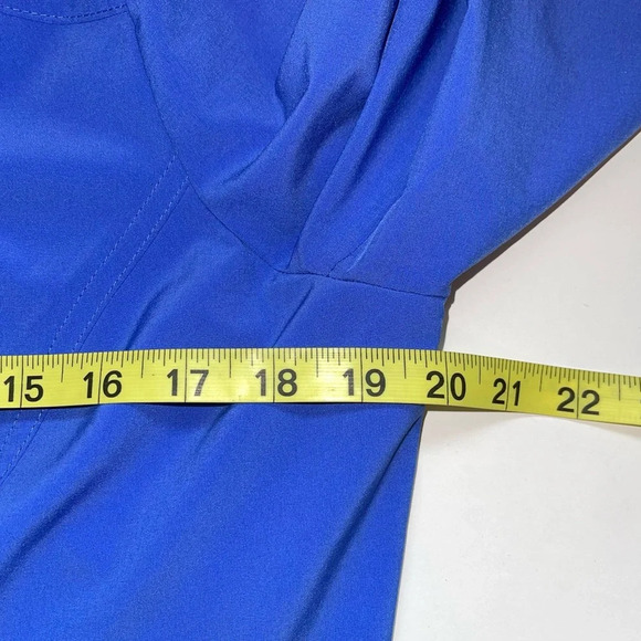 Weekends by Chico’s Blue 3/4 Sleeve Full Zip Windbreaker Jacket 1 Medium Women’s - Picture 6 of 11